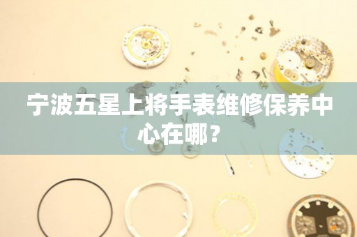 寧波五星上將手表維修保養中心在哪？