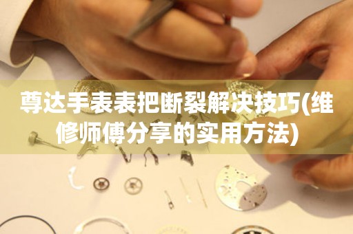 尊達手表表把斷裂解決技巧(維修師傅分享的實用方法)