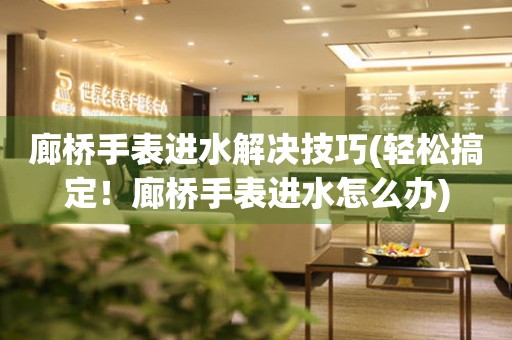 廊橋手表進(jìn)水解決技巧(輕松搞定！廊橋手表進(jìn)水怎么辦)