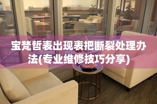 寶梵哲表出現表把斷裂處理辦法(專業維修技巧分享)