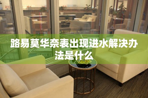 路易莫華奈表出現(xiàn)進水解決辦法是什么