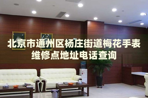 北京市通州區(qū)楊莊街道梅花手表維修點地址電話查詢